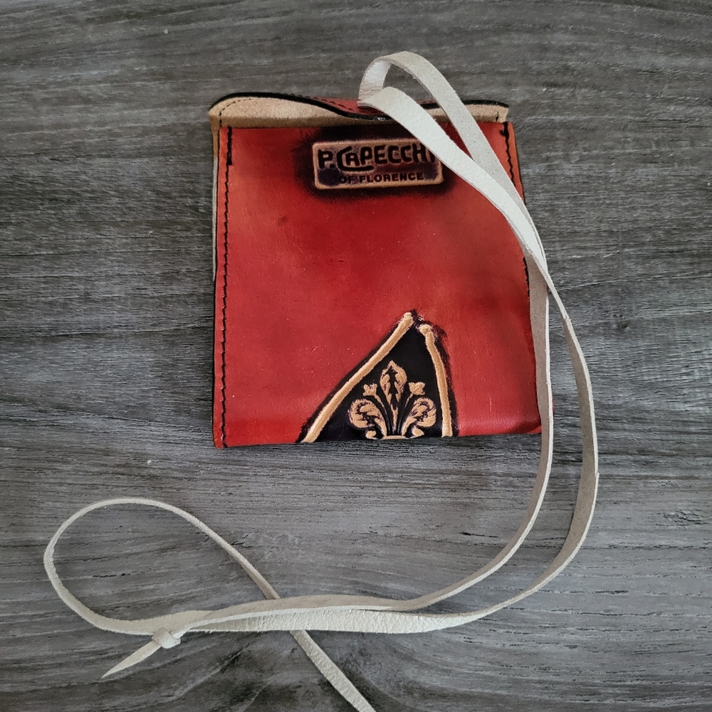 Piero Capecchi of Florence Italian Leather Square Pouch/Coin Purse - Picture 4 of 9